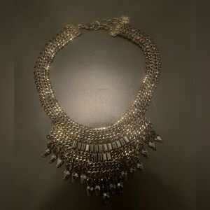 Bcbg baguette stone statement necklace